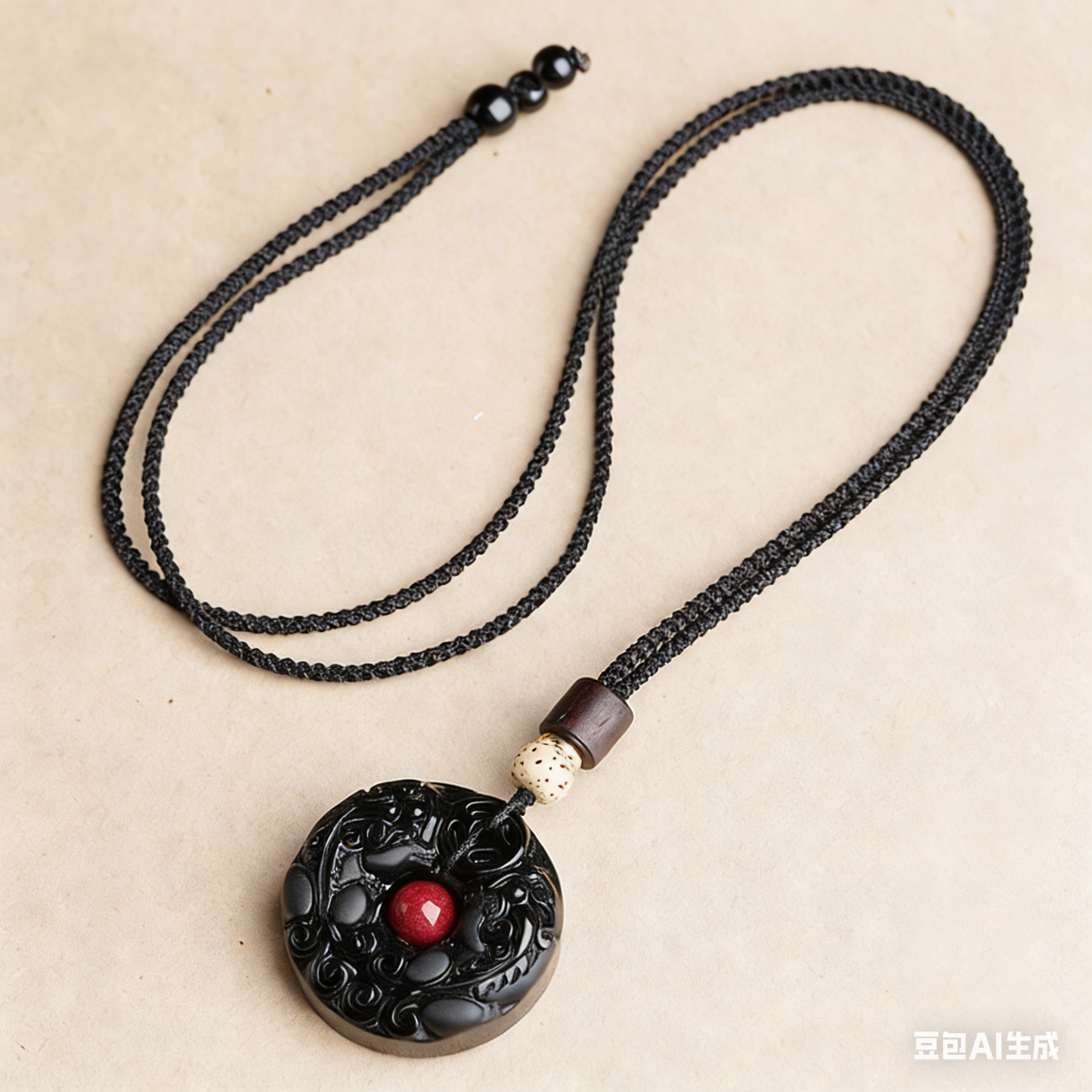 "The Architect of Wealth" Black Obsidian Pixiu Amulet