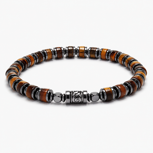 Slim 4mm tiger eye stone bracelet for daily wrist styling
