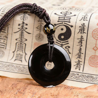 Black Obsidian Circle Pendant Necklace for everyday style and meaningful gifting