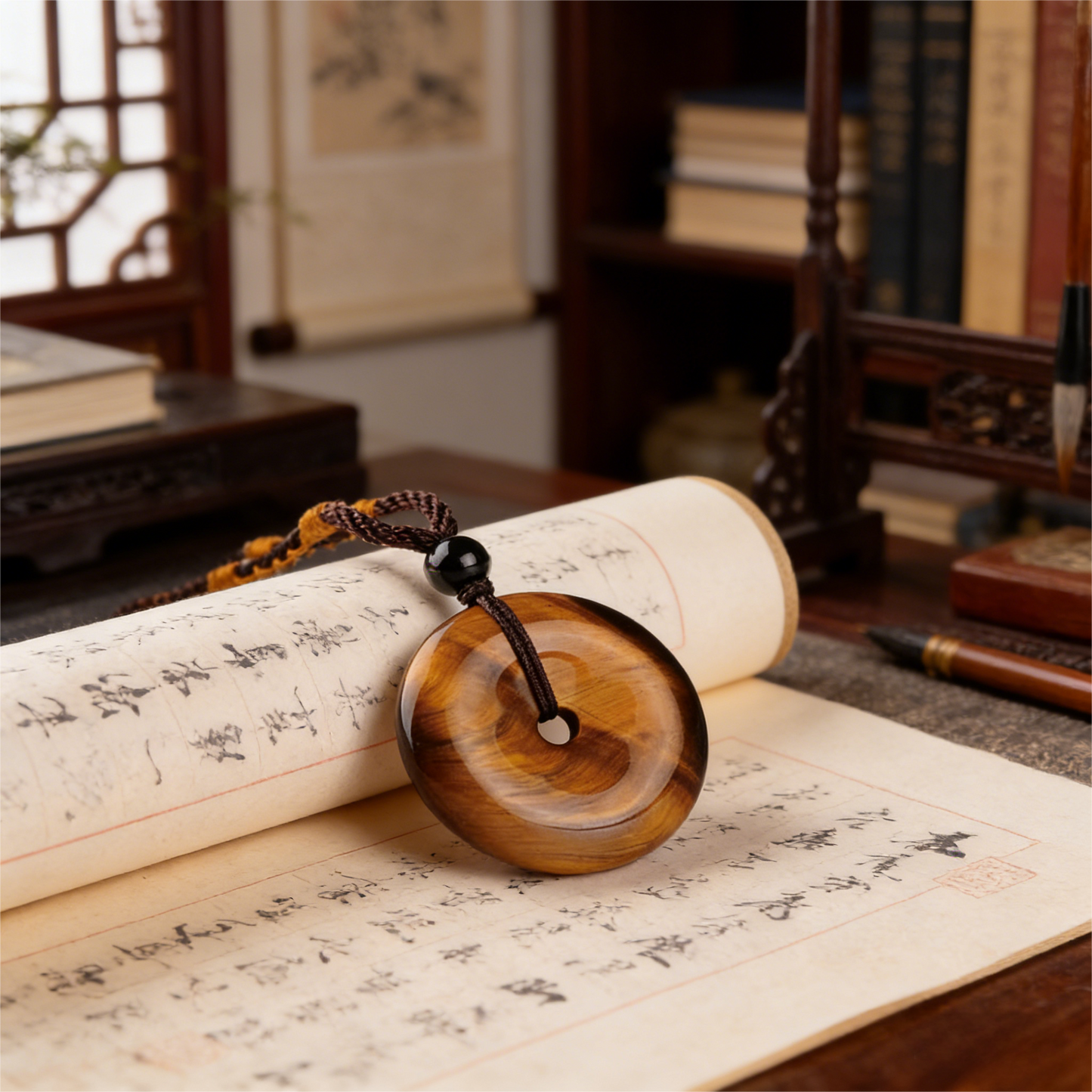 Golden Tiger Eye Peace Buckle - The "Solar Shield" & Wealth Amulet