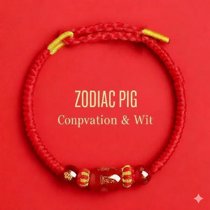 Natural Red Agate & Sacred Red Cord Talisman