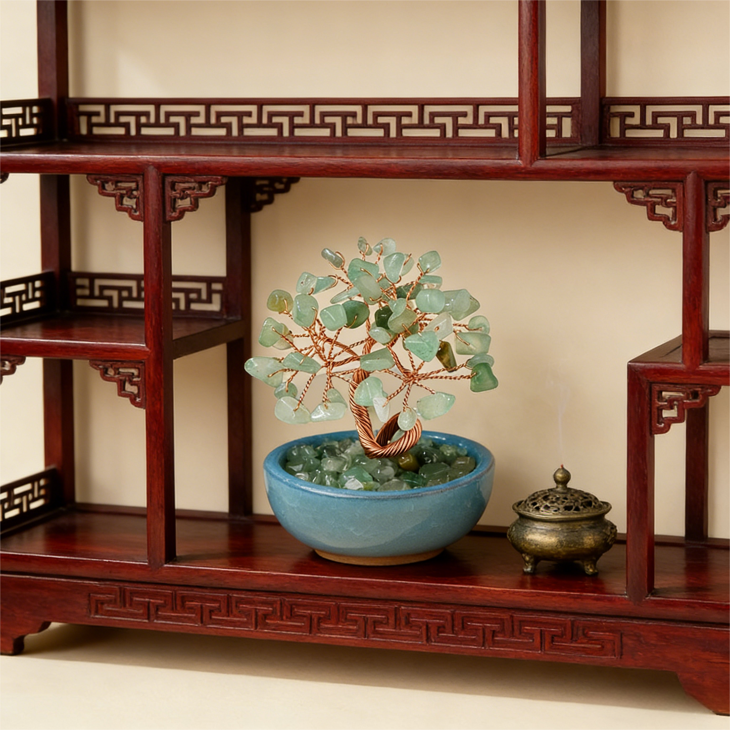 The Opportunity Magnet" Green Aventurine Luck Bonsai (6 Branches)