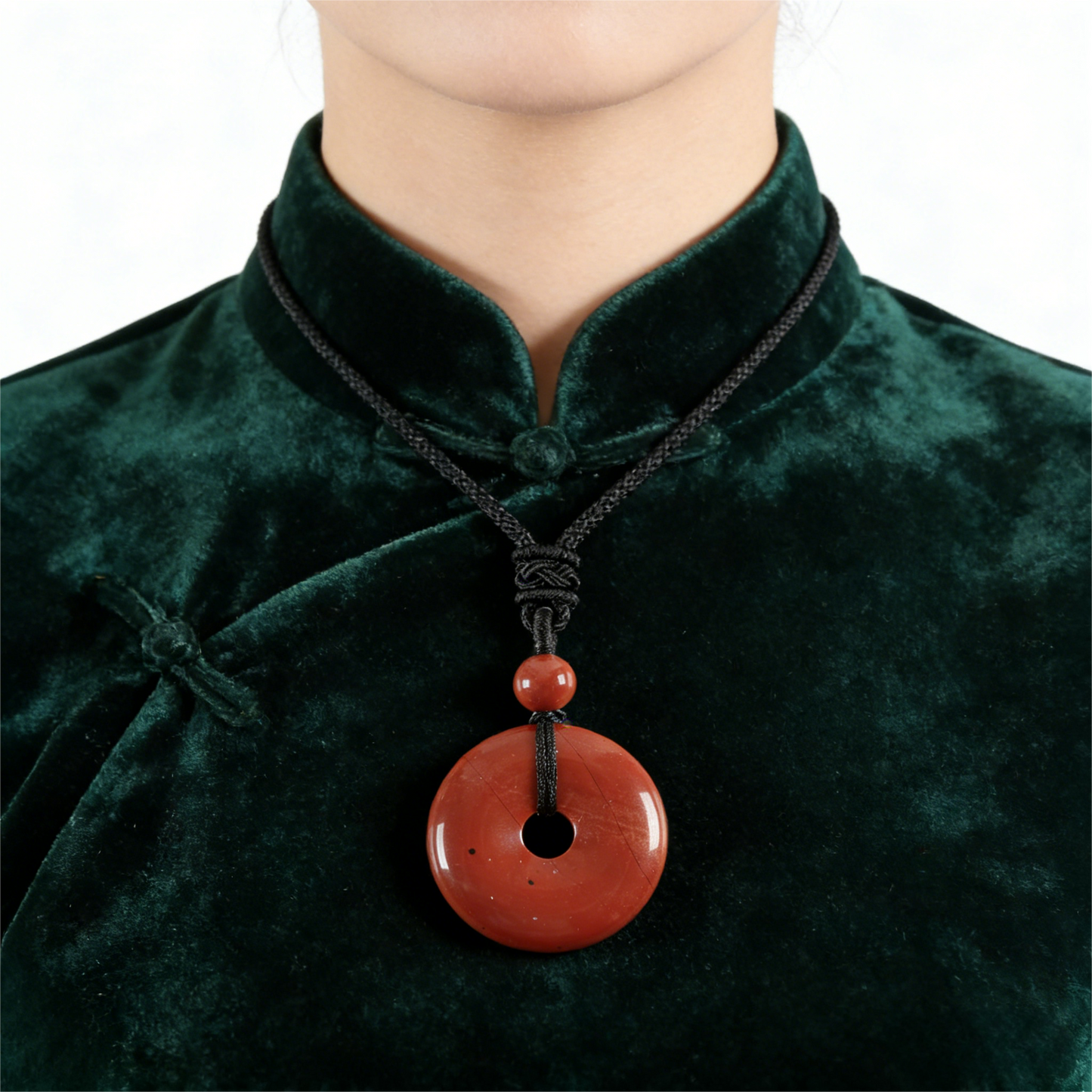 Circle of Vitality" Red Jasper Amulet (Root Chakra Grounding)