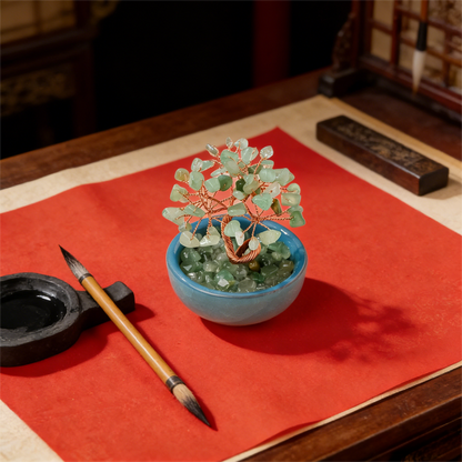 The Opportunity Magnet" Green Aventurine Luck Bonsai (6 Branches)