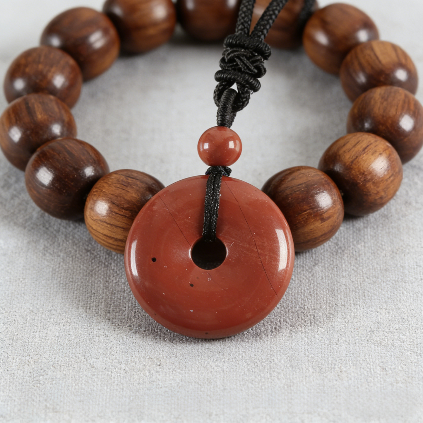 Circle of Vitality" Red Jasper Amulet (Root Chakra Grounding)