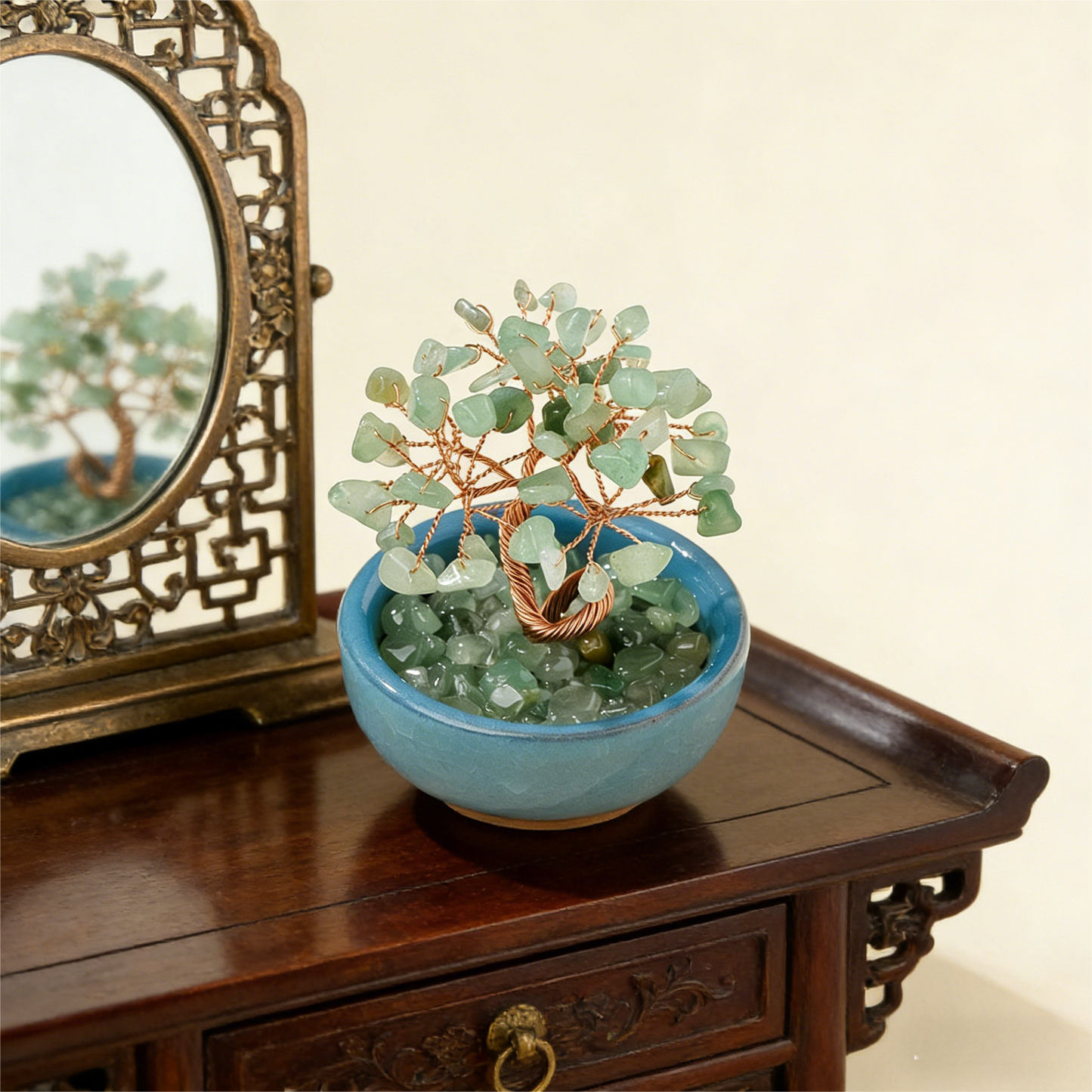 The Opportunity Magnet" Green Aventurine Luck Bonsai (6 Branches)