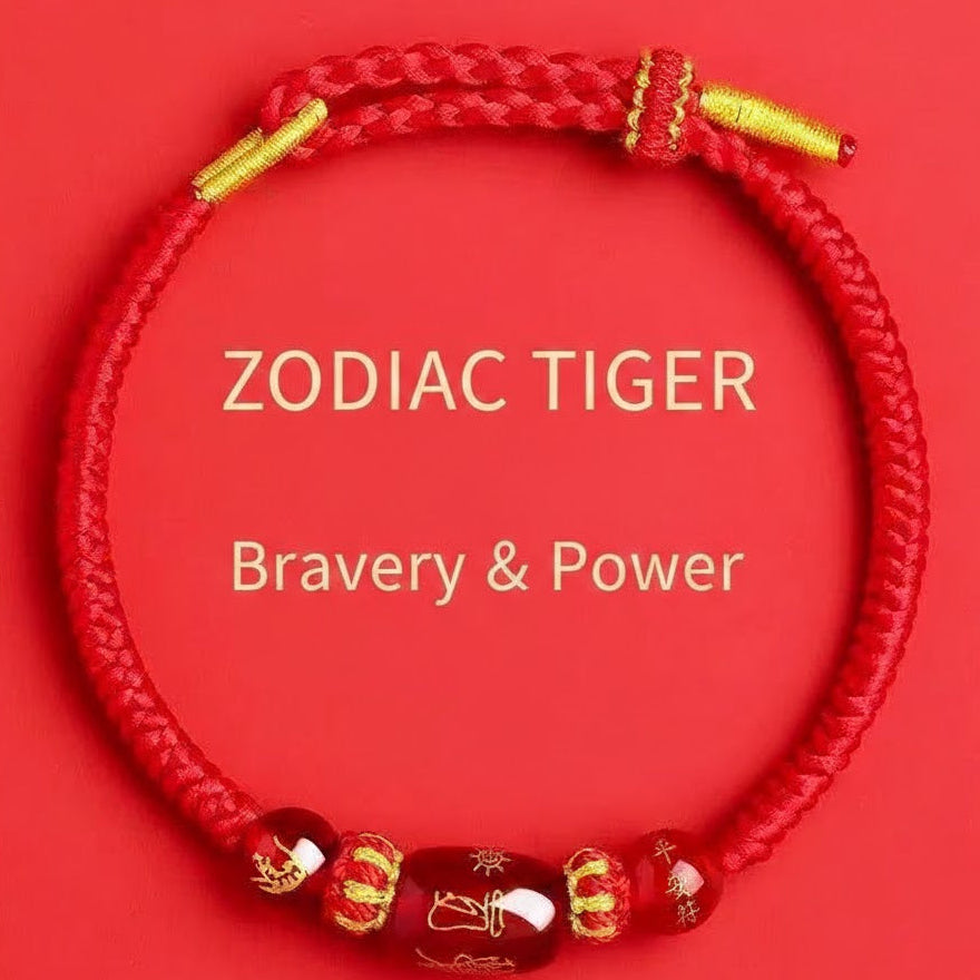 Natural Red Agate & Sacred Red Cord Talisman