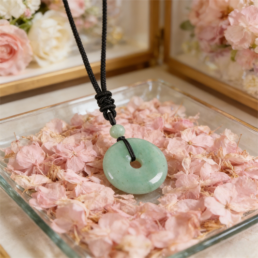 Circle of Fortune" Green Aventurine Amulet (Wealth & Luck)