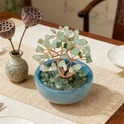 The Opportunity Magnet" Green Aventurine Luck Bonsai (6 Branches)