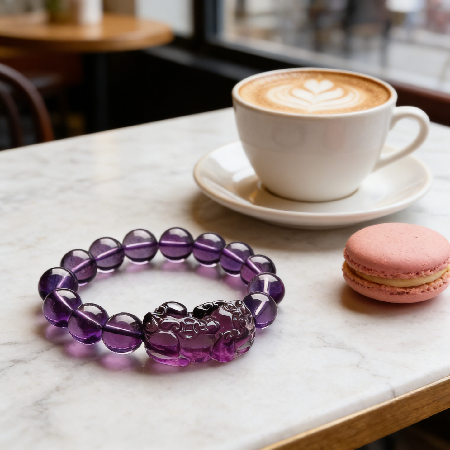 The Intuitive Investor" Amethyst Pixiu Wealth Bracelet