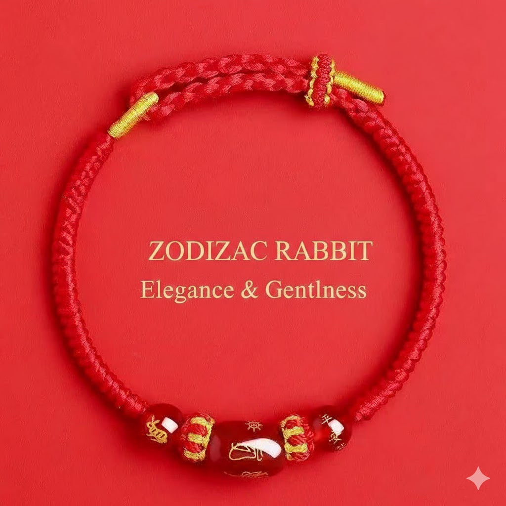 Natural Red Agate & Sacred Red Cord Talisman