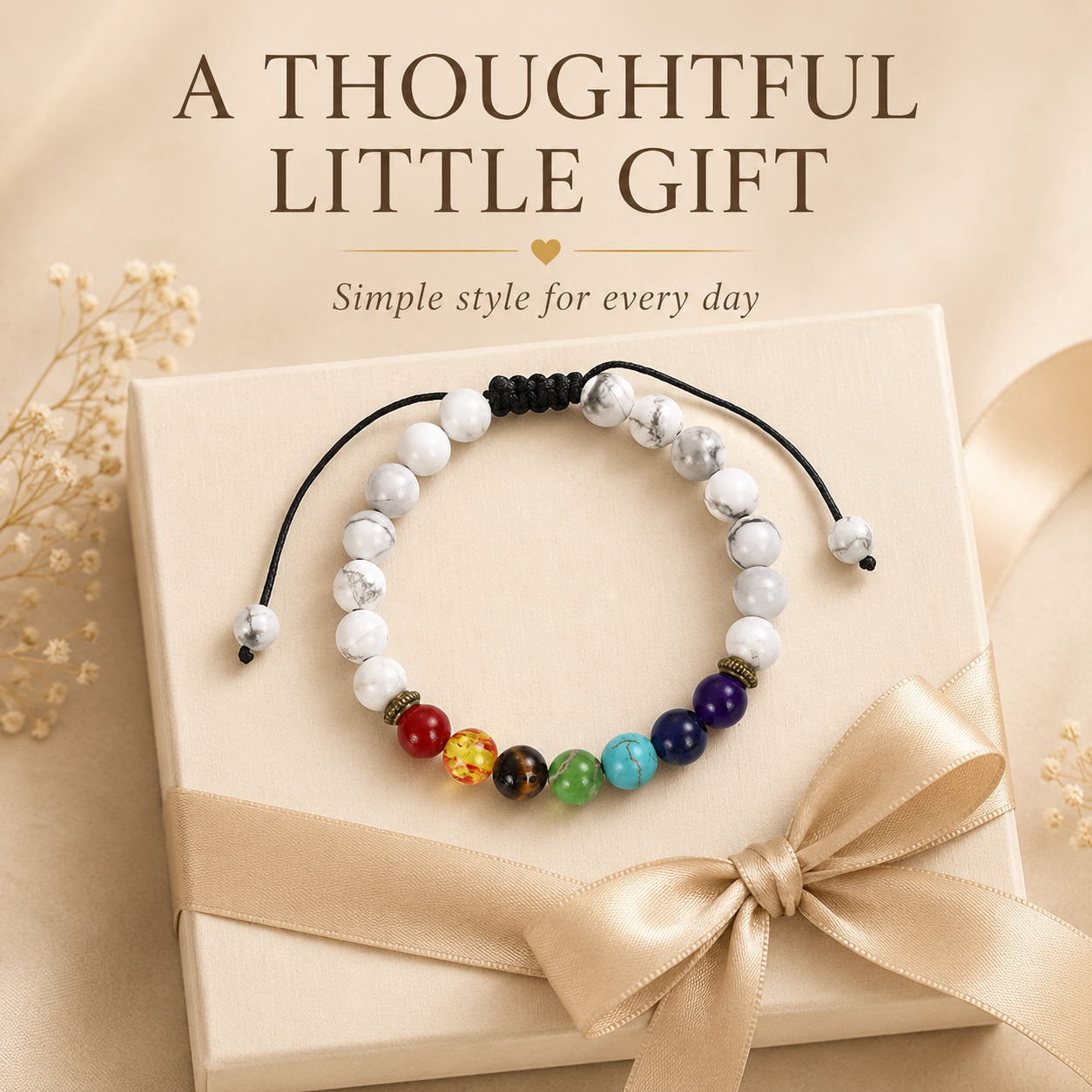 White Turquoise-Style Stone Bracelet thoughtful gift product photo