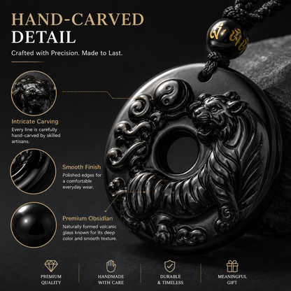 12 Zodiac Black Obsidian Pendant styled for daily wear