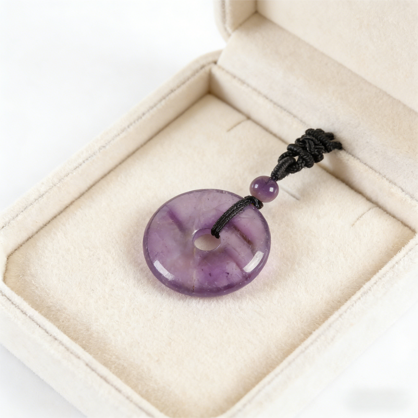 Circle of Peace" Amethyst Amulet Necklace (Aura Protection)