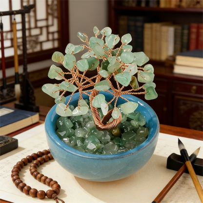 The Opportunity Magnet" Green Aventurine Luck Bonsai (6 Branches)