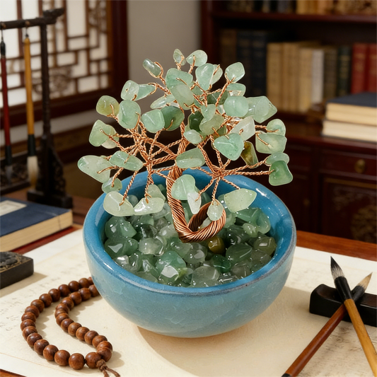 The Opportunity Magnet" Green Aventurine Luck Bonsai (6 Branches)