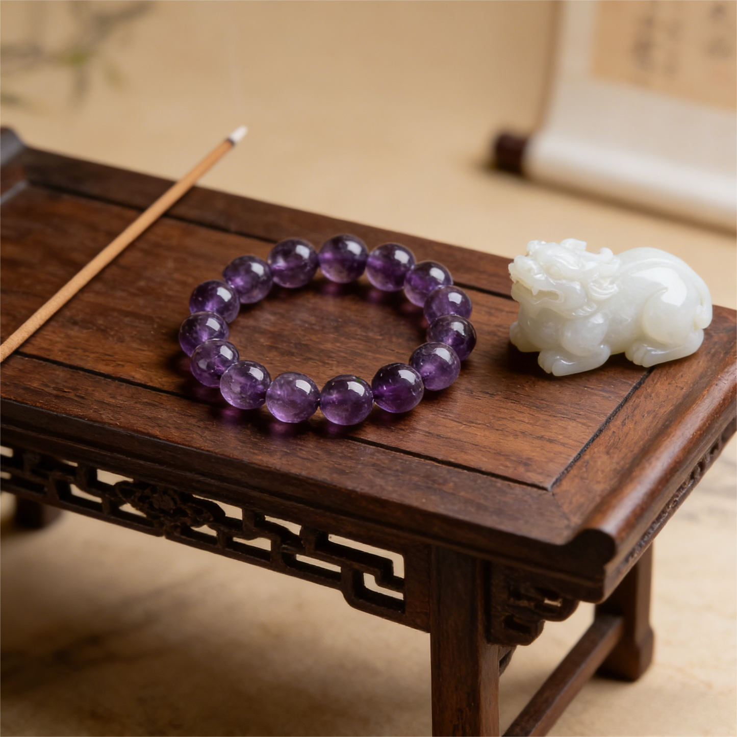 The Sovereign Mind" Amethyst Bracelet (Aura Purification)