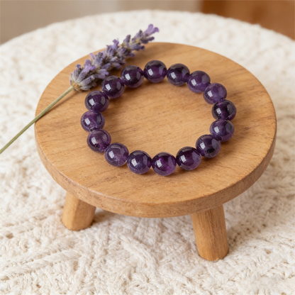 The Sovereign Mind" Amethyst Bracelet (Aura Purification)