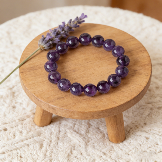 The Sovereign Mind" Amethyst Bracelet (Aura Purification)