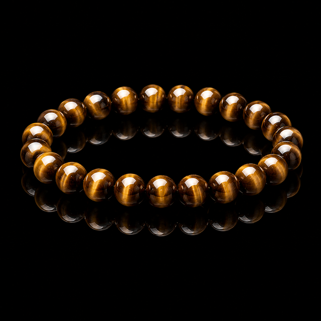 Golden Tiger Eye bracelet with polished brown and gold natural stone beads