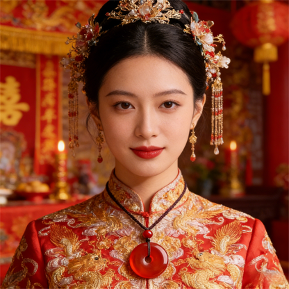 Red Agate "Ping An Kou" Peace Buckle - The "Guardian's Shield" & Vitality Amulet