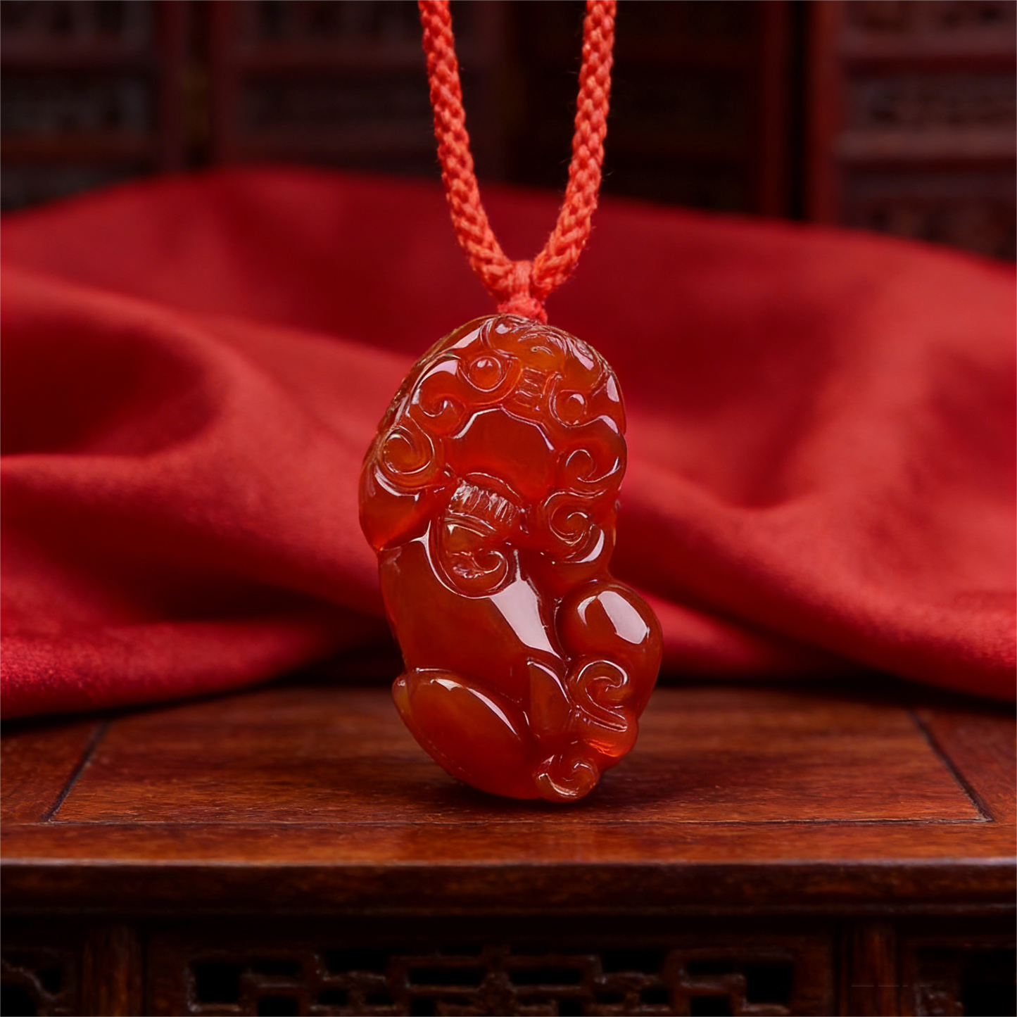 Red Agate PiXiu Pendant Necklace for everyday style and meaningful gifting