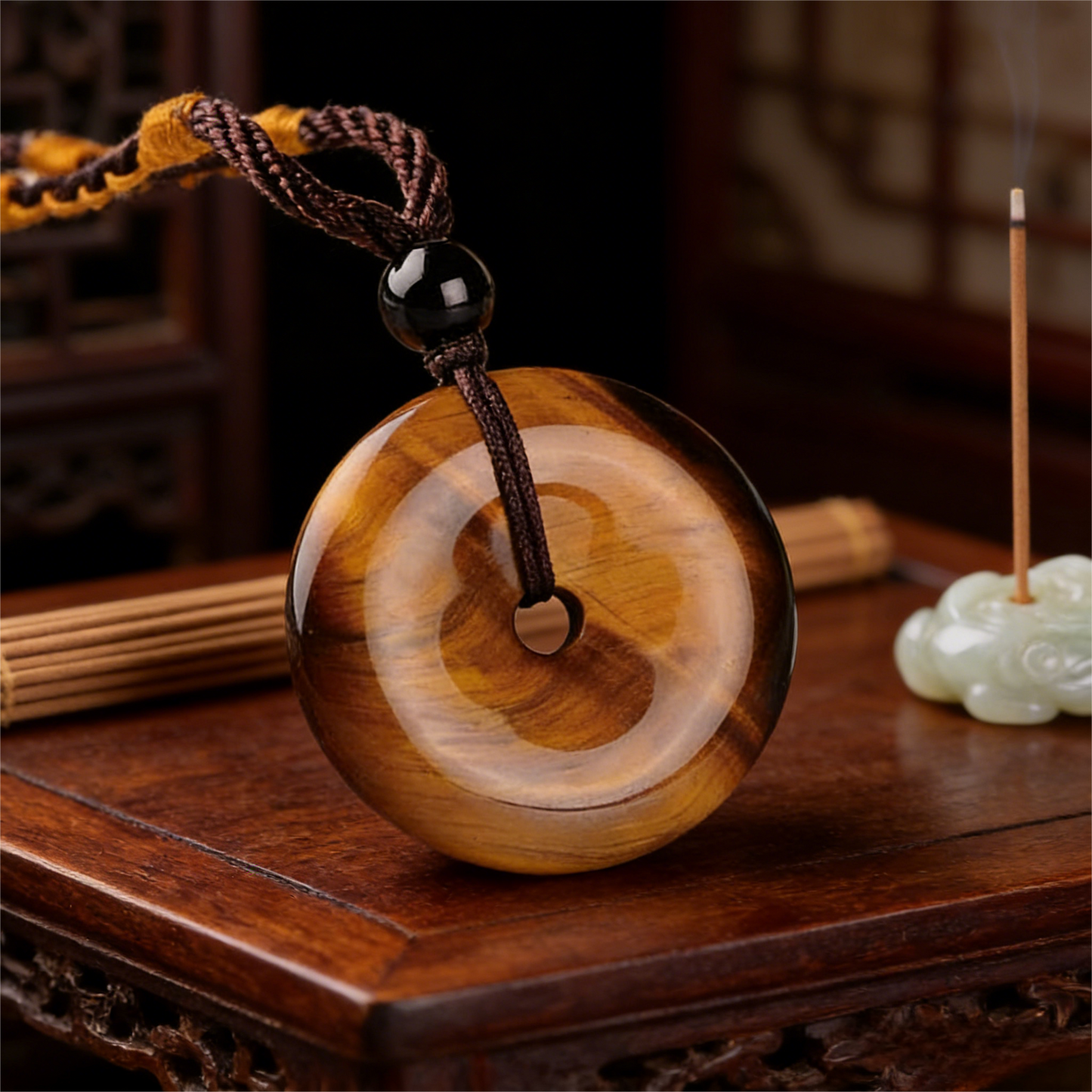 Golden Tiger Eye Peace Buckle - The "Solar Shield" & Wealth Amulet