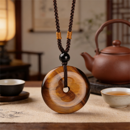 Golden Tiger Eye Peace Buckle - The "Solar Shield" & Wealth Amulet