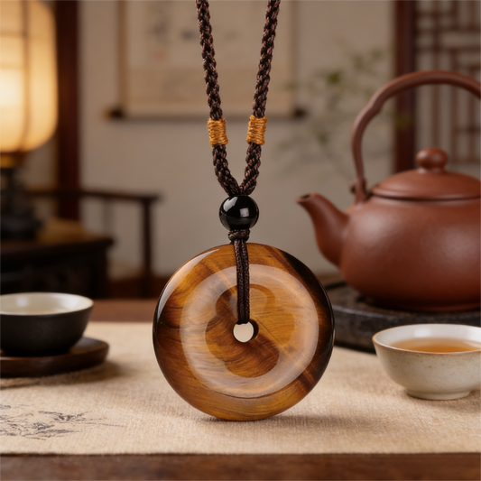 Golden Tiger Eye Peace Buckle - The "Solar Shield" & Wealth Amulet