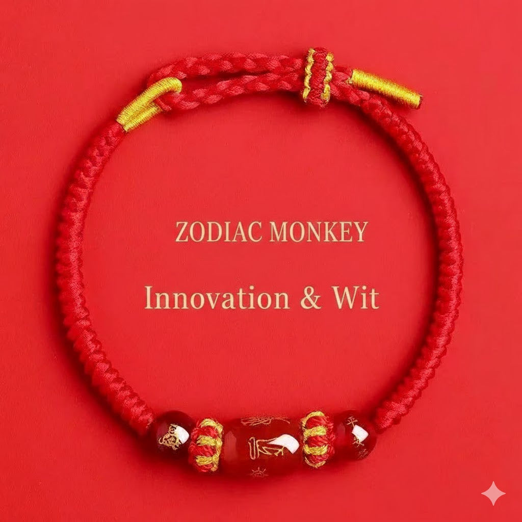 Natural Red Agate & Sacred Red Cord Talisman