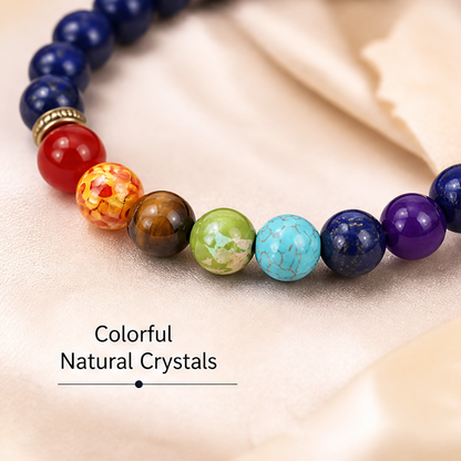 Lapis Lazuli Color Accent Bracelet colorful bead detail