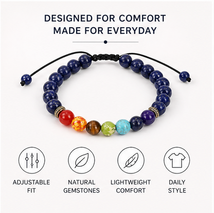 Lapis Lazuli Color Accent Bracelet adjustable fit product card