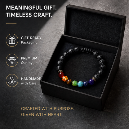 Lava Stone Color Accent Bracelet gift box product photo