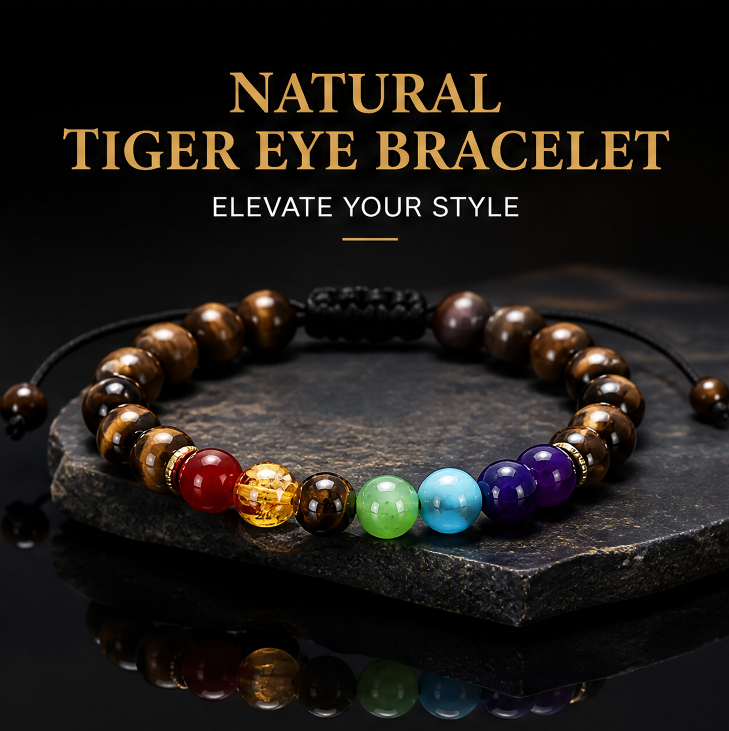 Tiger Eye Color Accent Bracelet styled hero product photo