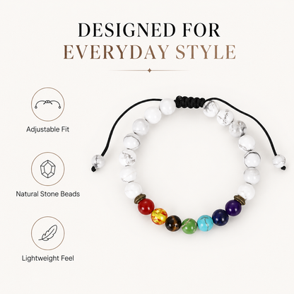 White Turquoise-Style Stone Bracelet everyday style product card