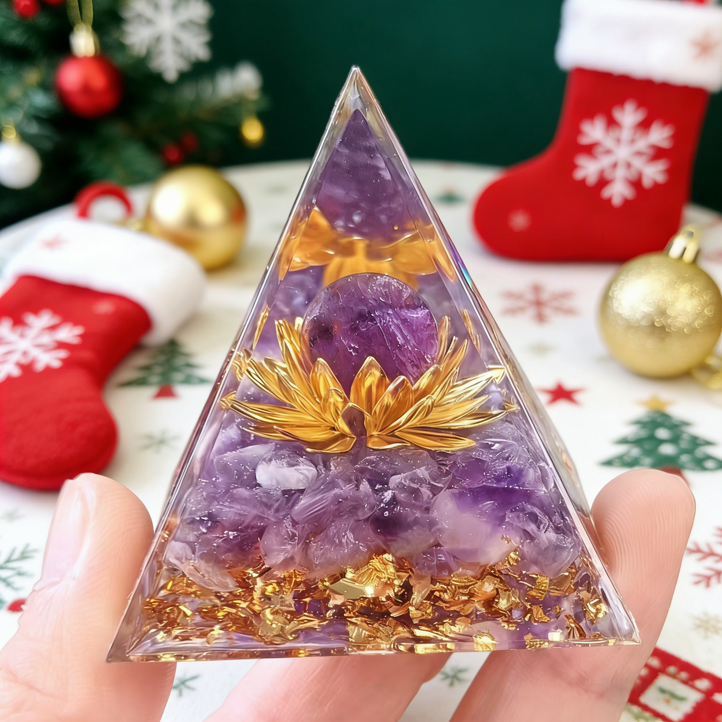 The Violet Sanctuary: Amethyst Sphere Orgone Pyramid (Deep Sleep Edition)