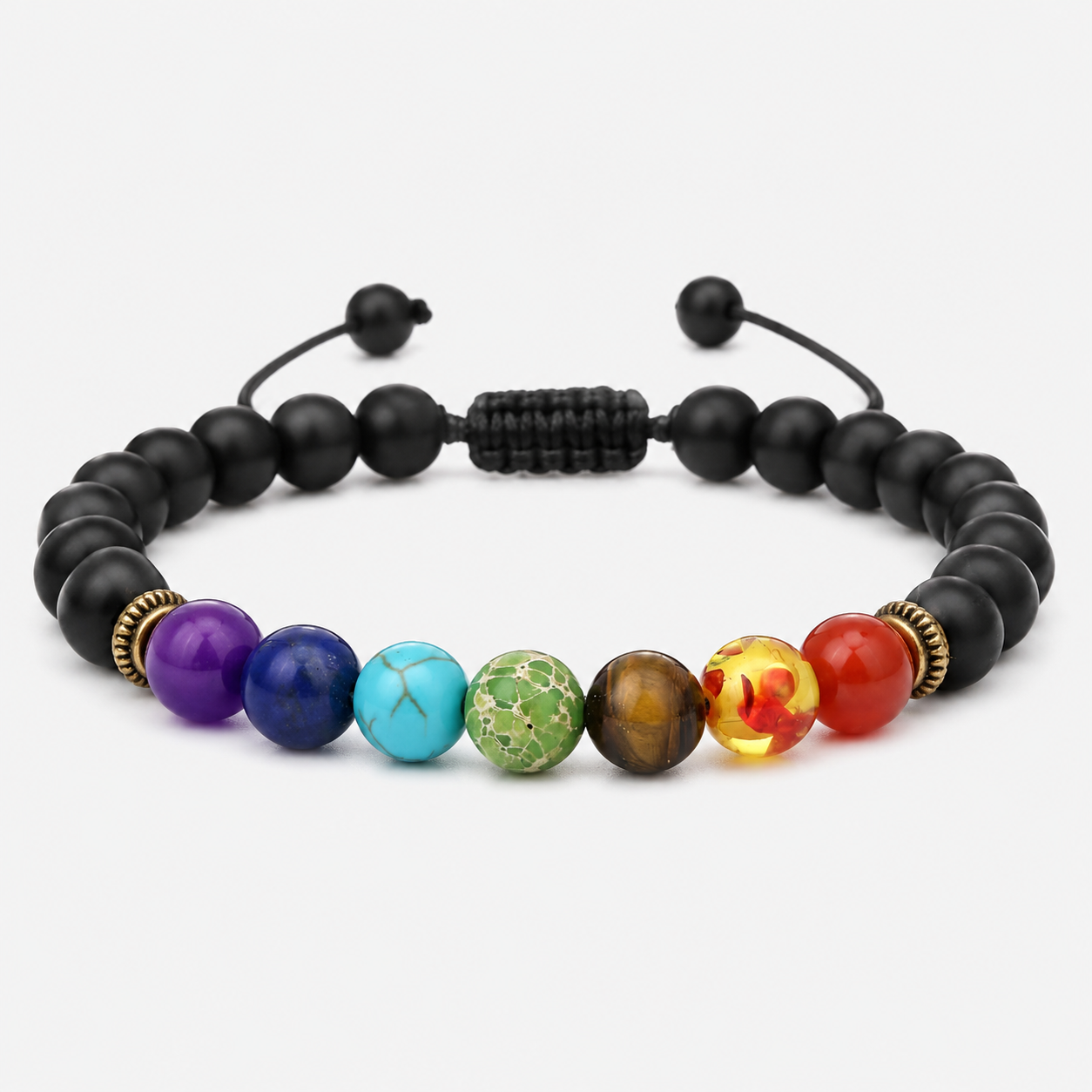 Matte Black Stone Color Accent Bracelet main product photo