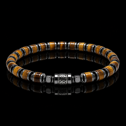 Old Roads Tiger Eye Bracelet black background product photo