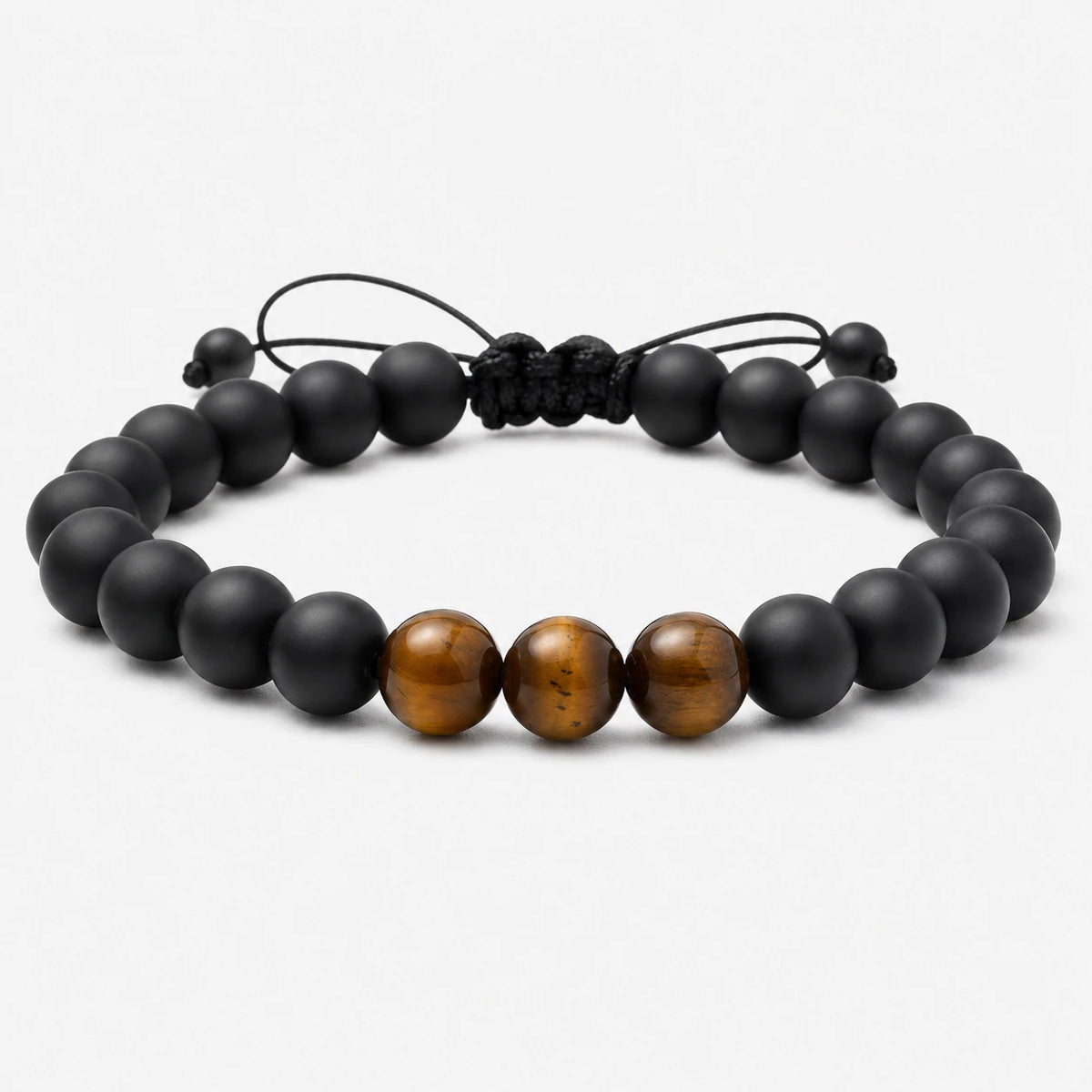 Matte Black & Tiger Eye Bracelet — primary product view