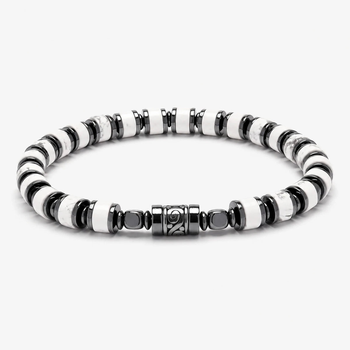 Old Roads White Turquoise-Style Bracelet — alternate angle