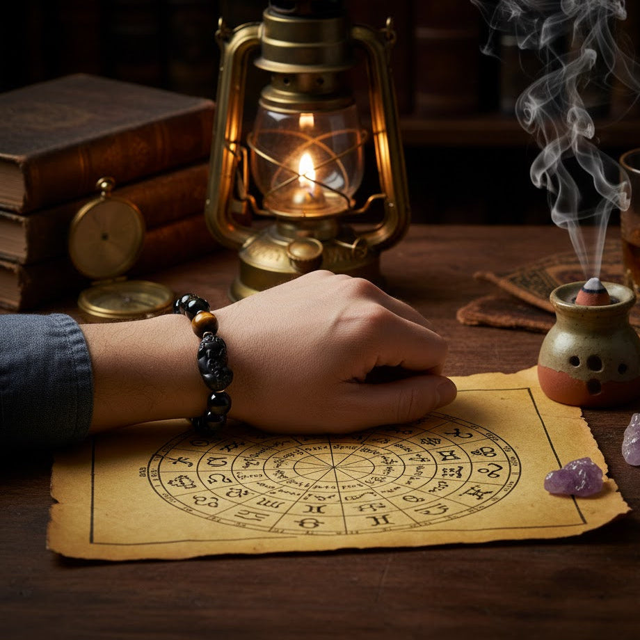 8A Black Obsidian & Royal PiXiu Alignment Bracelet