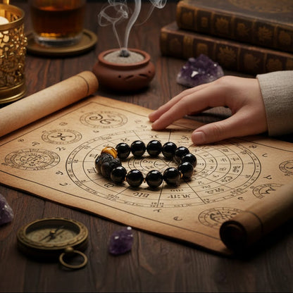 8A Black Obsidian & Royal PiXiu Alignment Bracelet