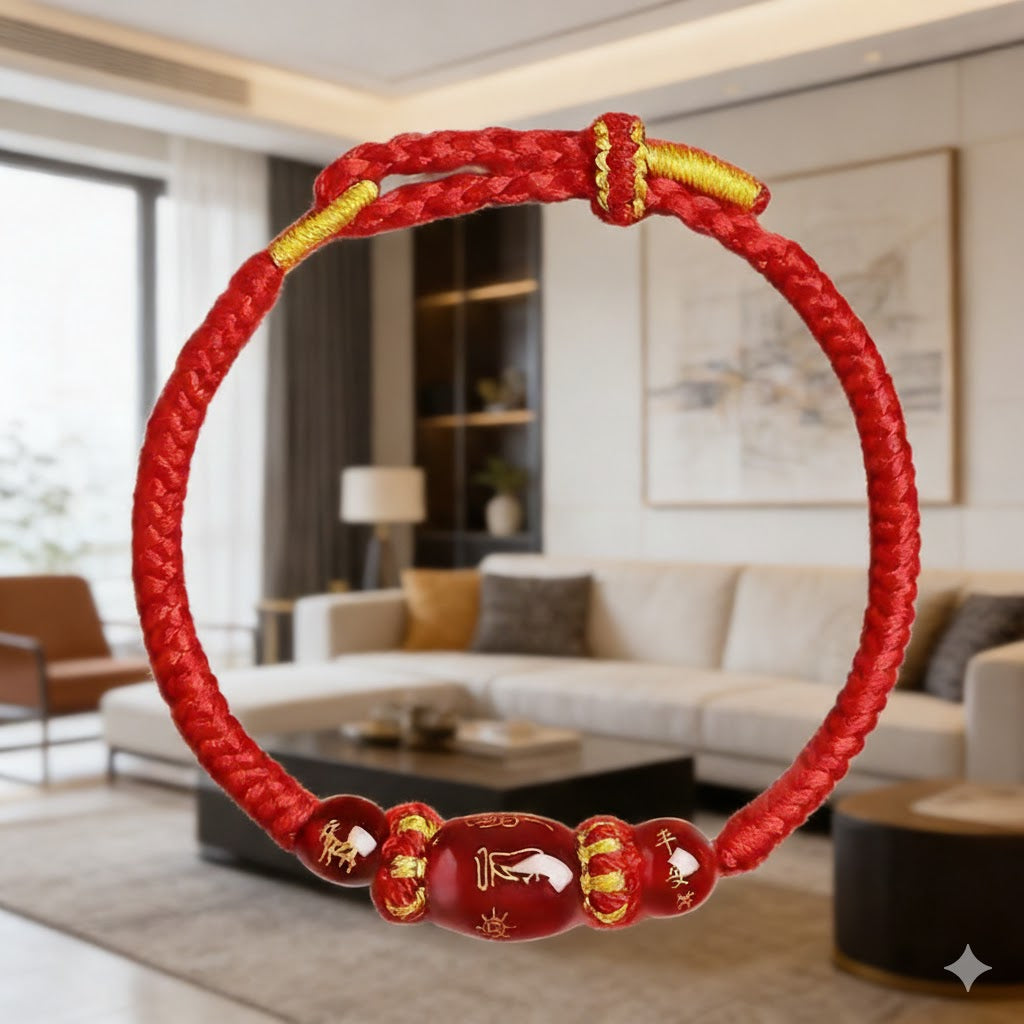 Natural Red Agate & Sacred Red Cord Talisman