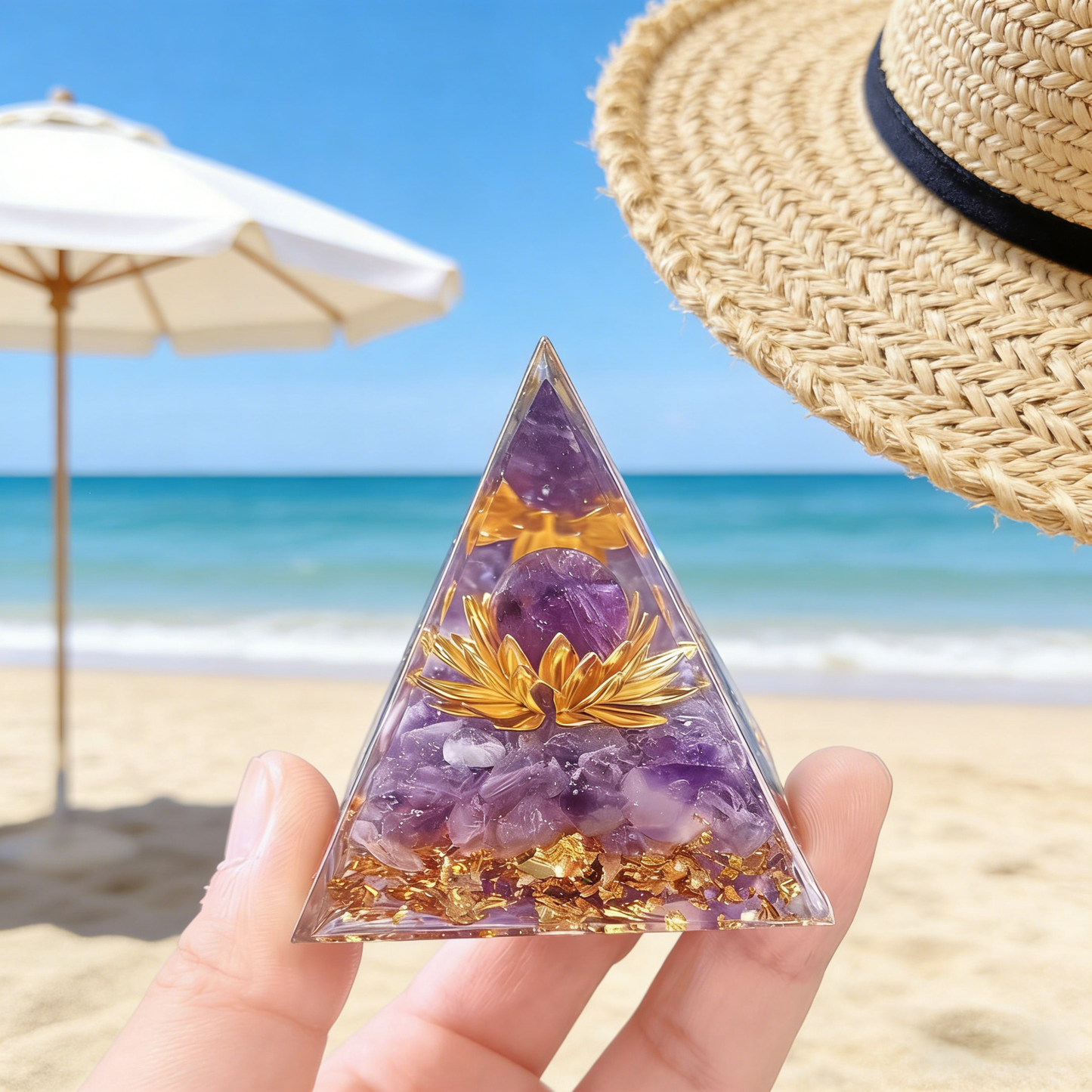 The Violet Sanctuary: Amethyst Sphere Orgone Pyramid (Deep Sleep Edition)