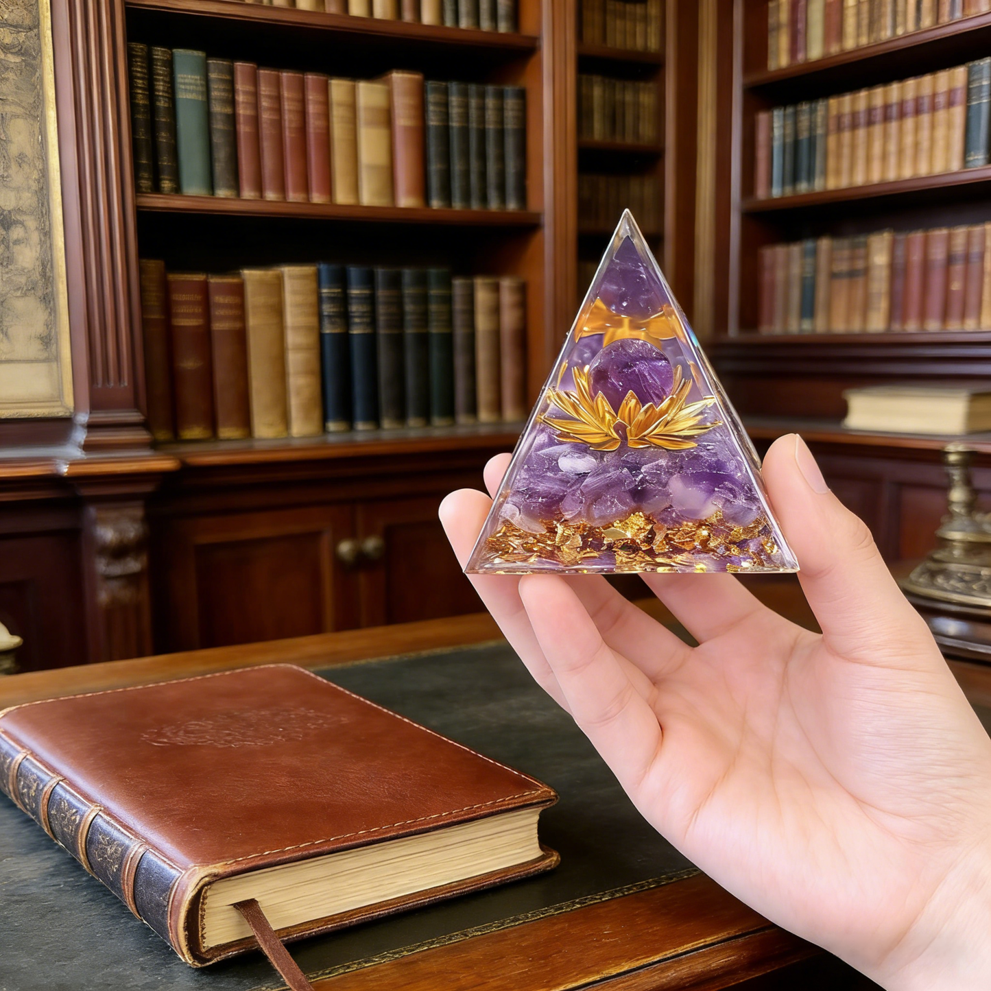 The Violet Sanctuary: Amethyst Sphere Orgone Pyramid (Deep Sleep Edition)
