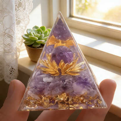 The Violet Sanctuary: Amethyst Sphere Orgone Pyramid (Deep Sleep Edition)